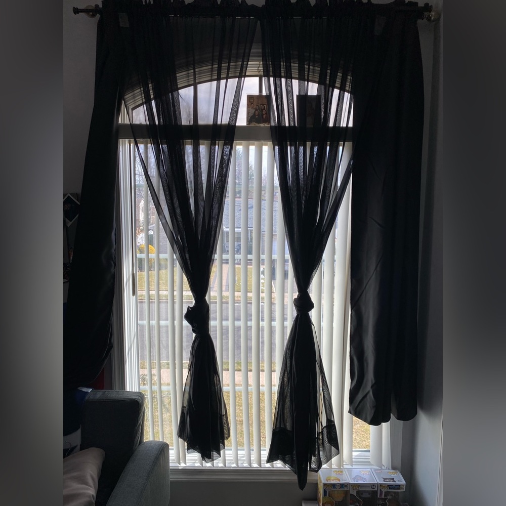 Black Sheer Curtains